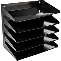 Los mejores  - Amazon Basics Bandeja organizadora de documentos para oficina de metal de 5 niveles- 33 x 23 x 33 cm